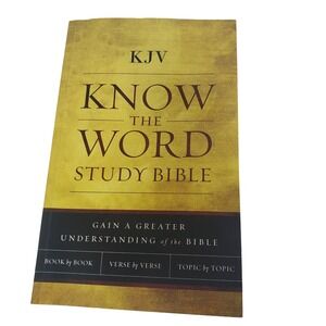 Thomas Nelson KJV Know The Word Study Bible Paperback Gold/Brown  Softcover